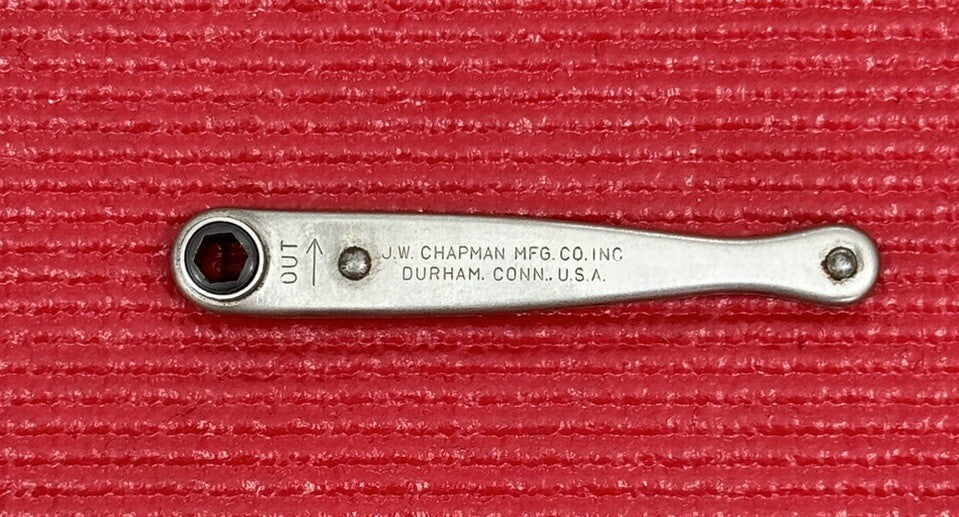 Chapman Vintage CM-13 Stainless 1/4" Ratcheting Drive Hex Wrench Made in USA