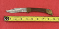 Vintage Single Folding Blade Pocket Knife 4"Pakistan Stainless Brass Wood Handle