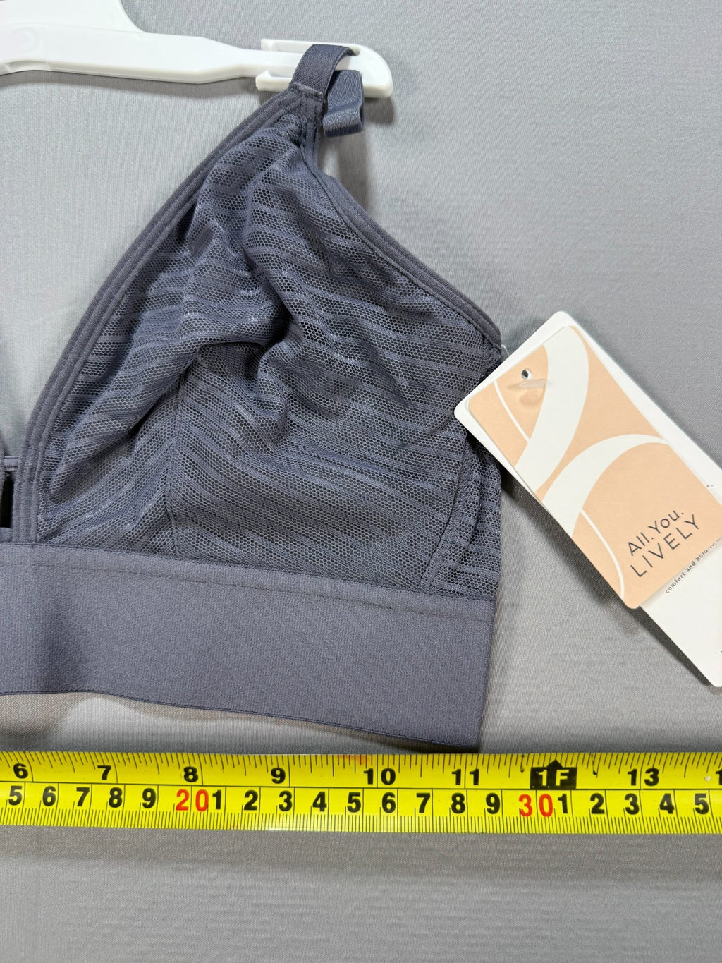 NWT All.You.LIVELY the Busty Stripe Mesh Bralette Bra Women's 1 Gray - Set of 2