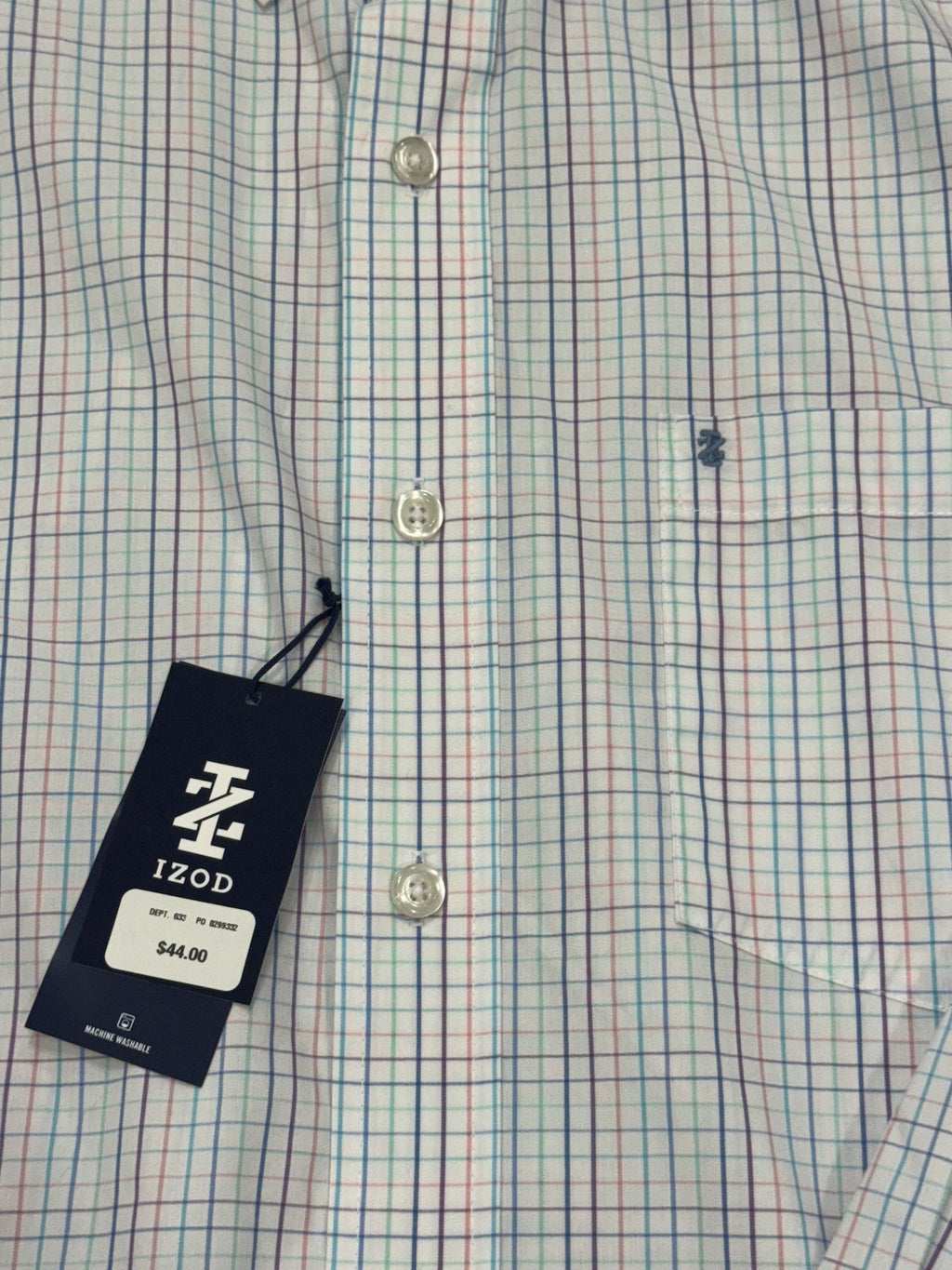 Izod Strip Limpet Shell Long Sleeve Collared Button-up Woven Shirt Size XLT NEW