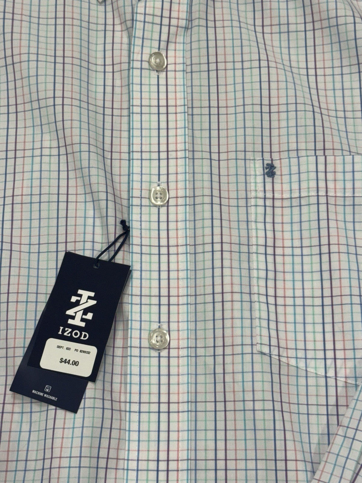 Izod Strip Limpet Shell Long Sleeve Collared Button-up Woven Shirt Size XLT NEW