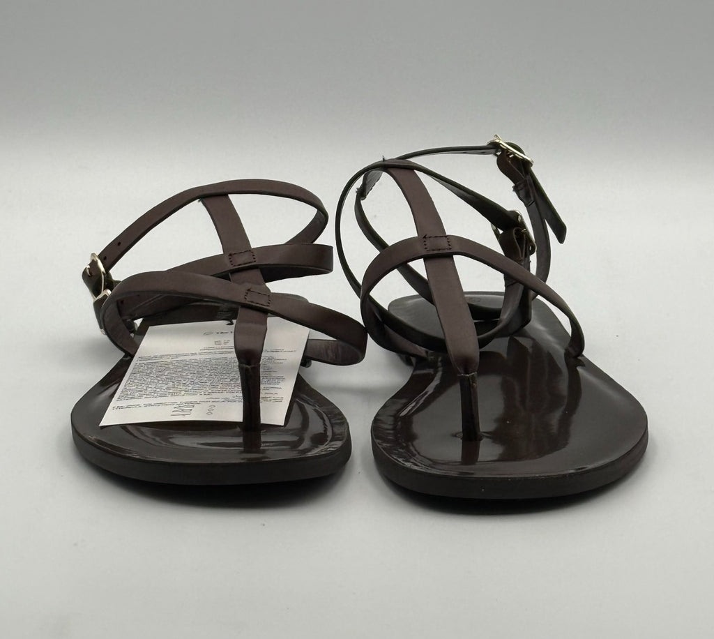 NWB The Drop Casper Gladiator Thong Ankle Sandals Women's 7.5 Brown Leather