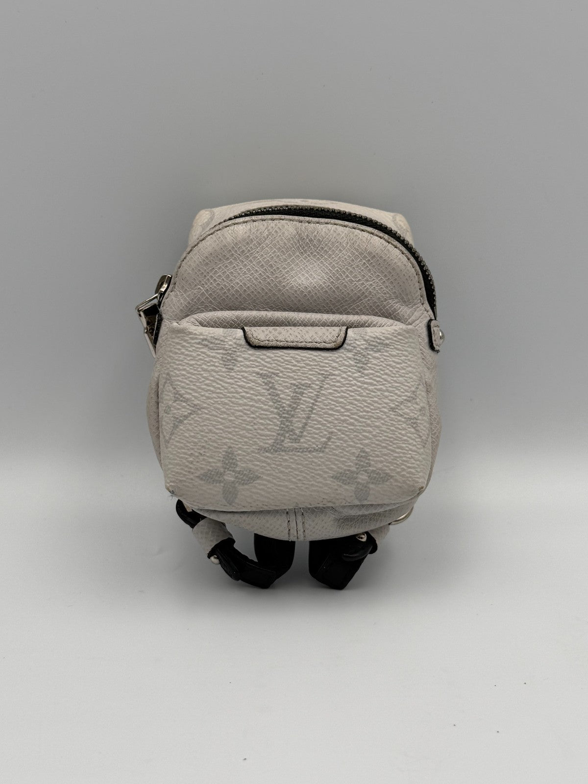 Louis Vuitton Taigarama Discovery Backpack Bag Charm White Key Holder M69318