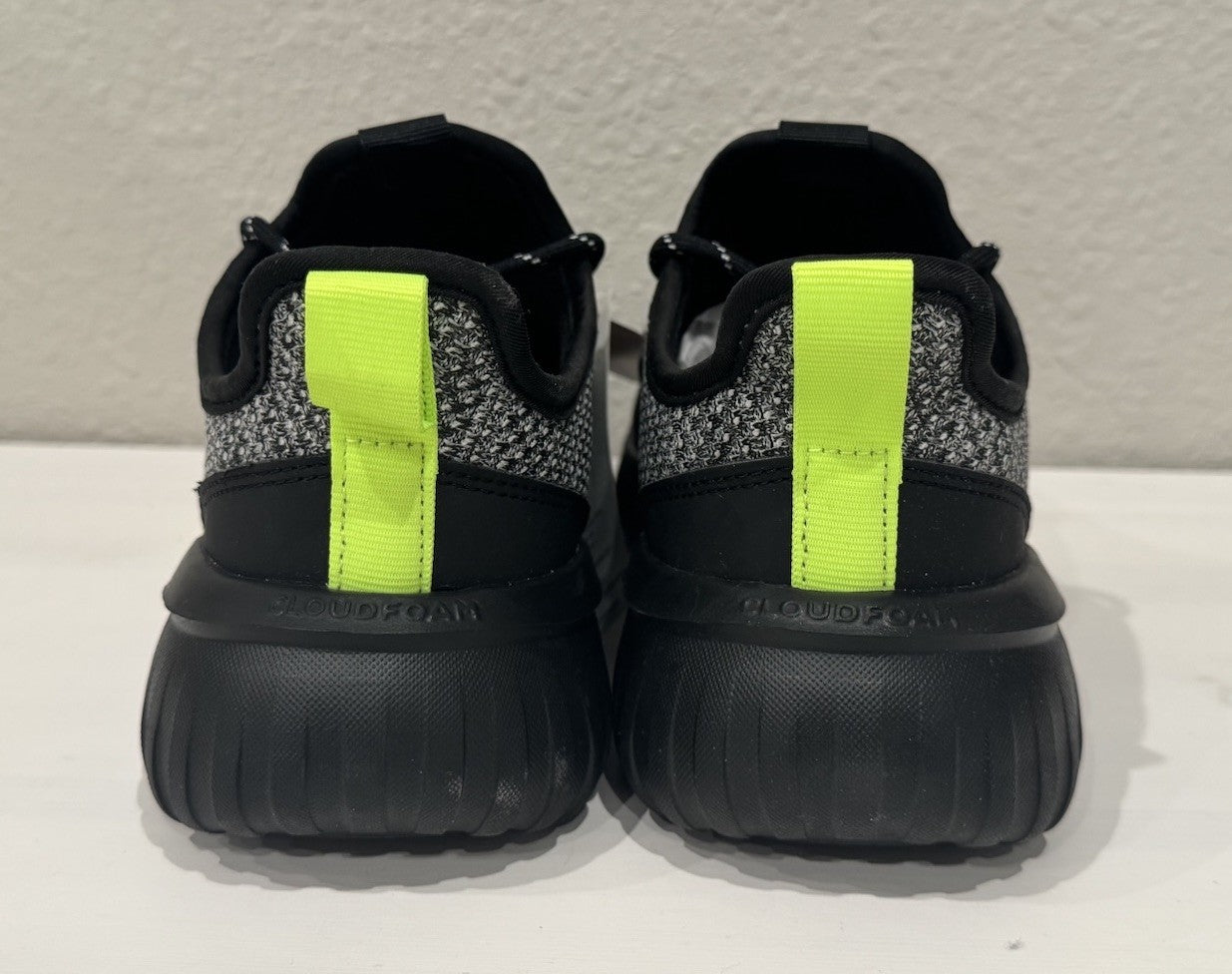 NEW Adidas Kaptir 4.0 Women’s Sneakers Size 6.5 Cloudfoam Black + Green NWB