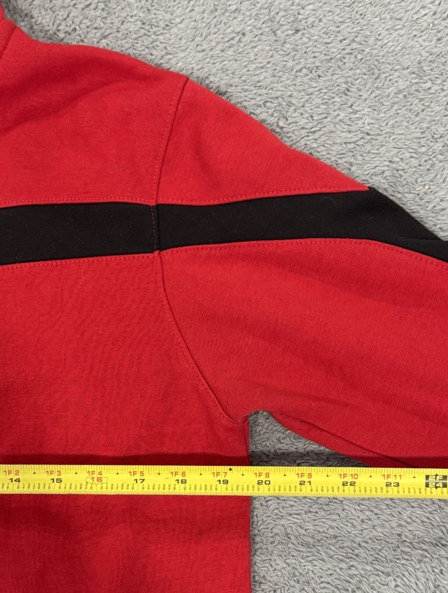 JORDAN CRAIG Hoodie Full Zip Jacket With Pockets Red & Black Mens Size L Large