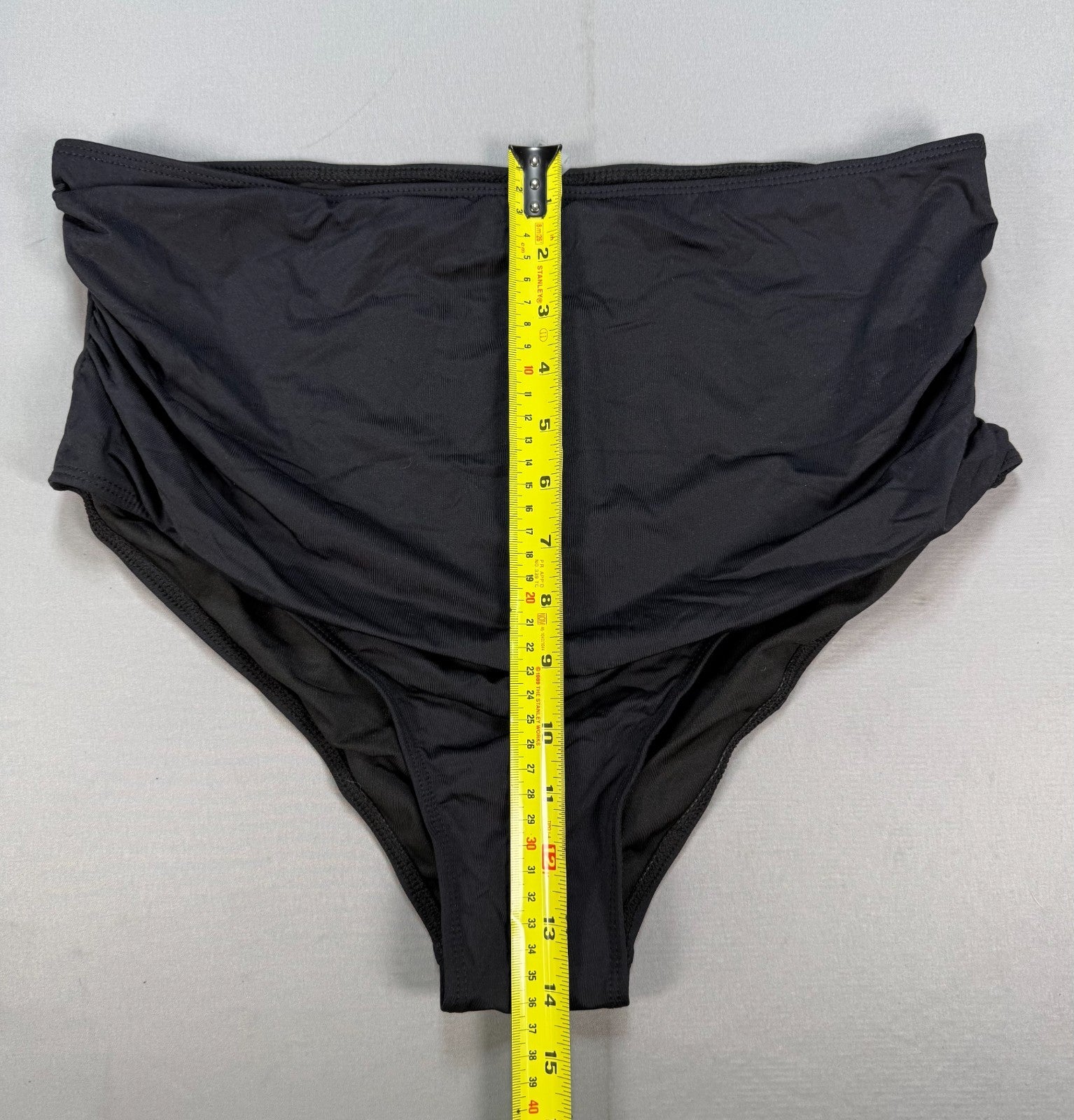 NWT Yonique 2 Piece Swimsuit Womens Plus Size 18W Black High Waisted Bikini Set