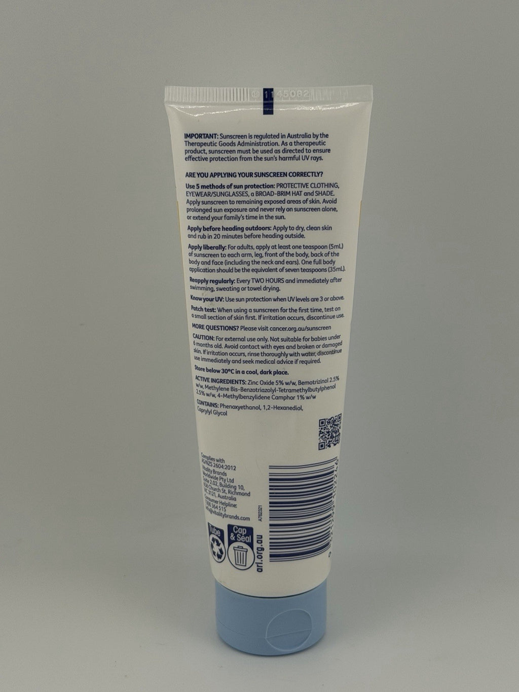 Cancer Council SPF 50+ Sensitive 110ml Tube