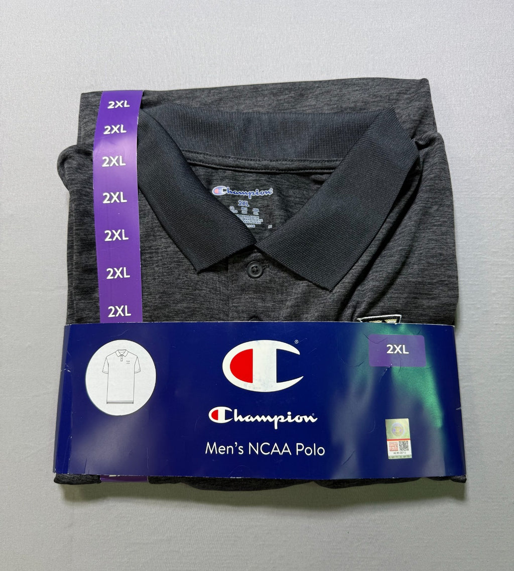 NWT Champion NCAA Polo Shirt Men's 2XL Black Short Sleeve UCF Knights