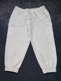 NWT Express Cargo Joggers Women's 2XL Light Gray Relaxed Fit Comfort Sporty