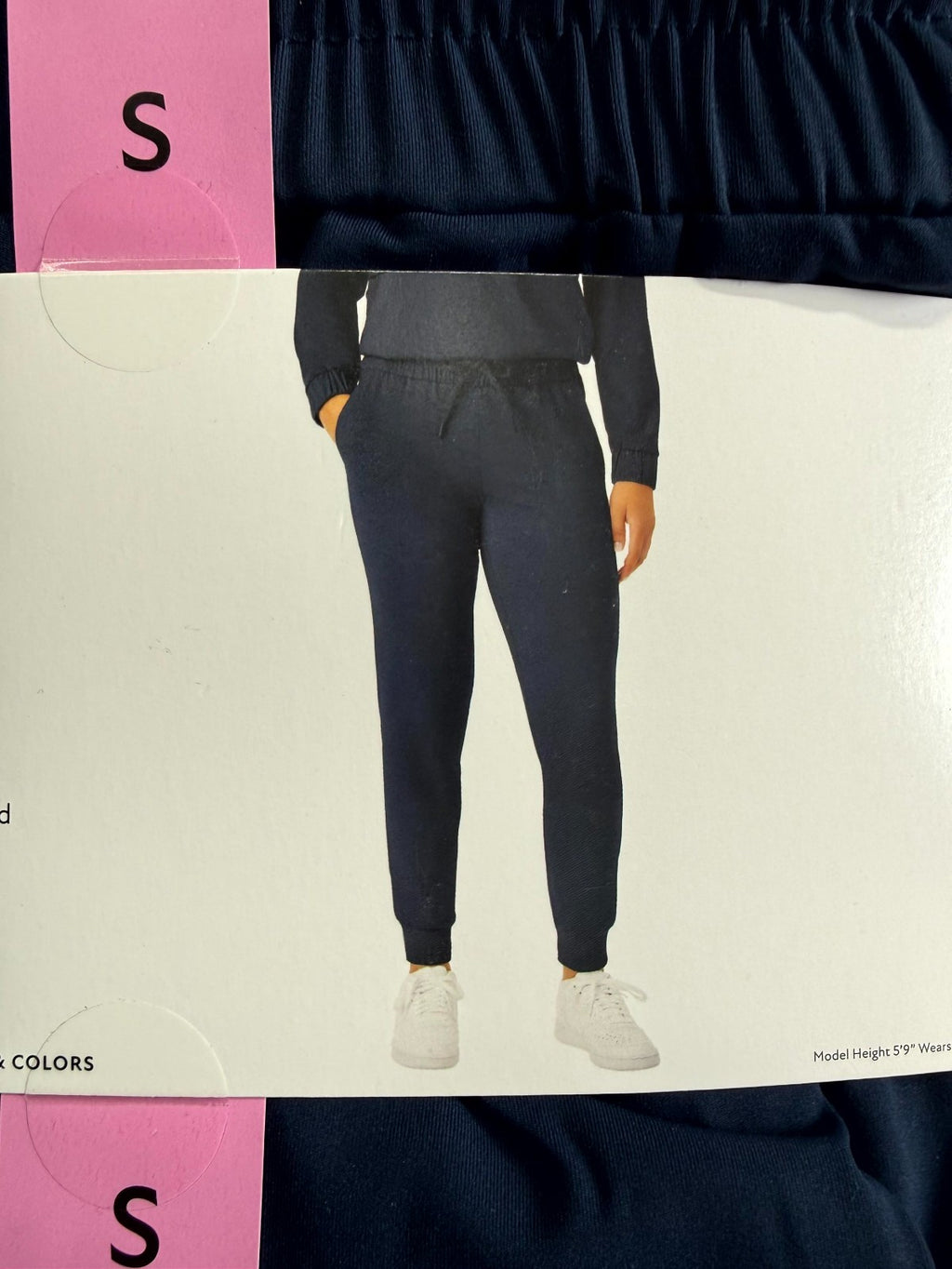 NWT Member's Mark Travel Joggers Women's Small Navy Blue Relaxed Fit Drawstring