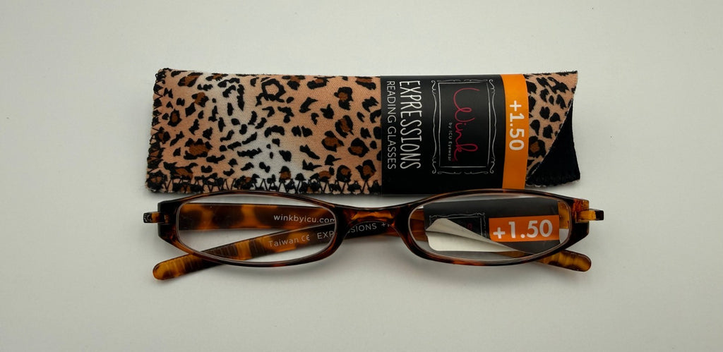 ICU Eyewear Expressions Neoprene Cheetah Reading Glasses +1.50 Magnification