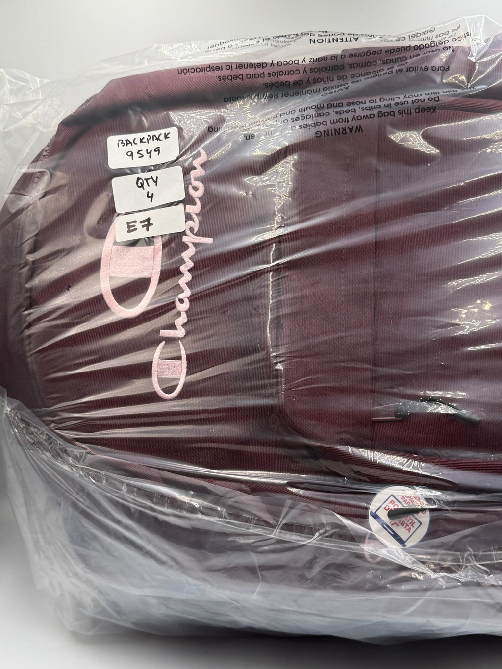 NWT Champion Estate Backpack Burgundy Maroon Pink Fits 17" Laptop School Bag