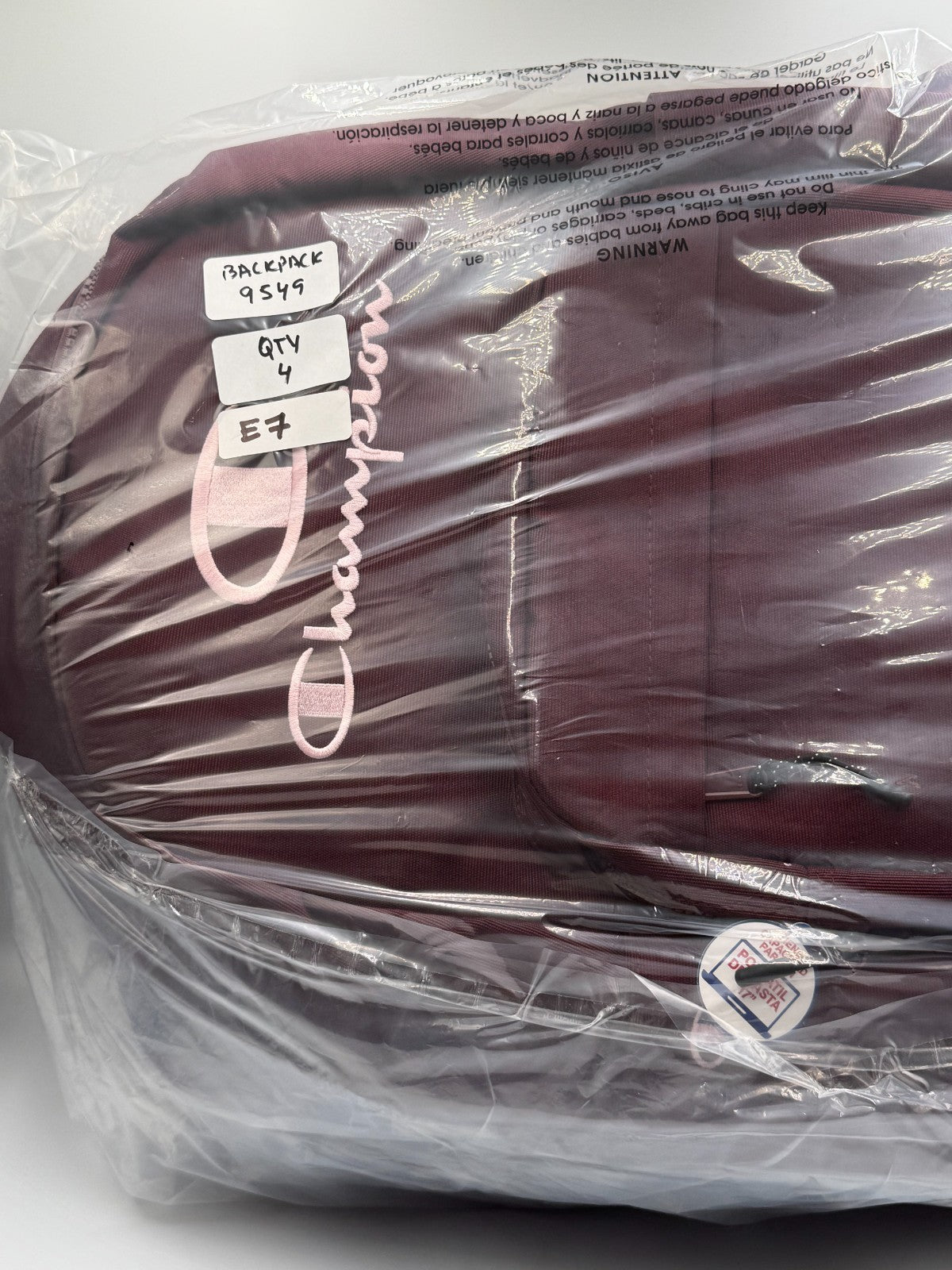 NWT Champion Estate Backpack Burgundy Maroon Pink Fits 17" Laptop School Bag