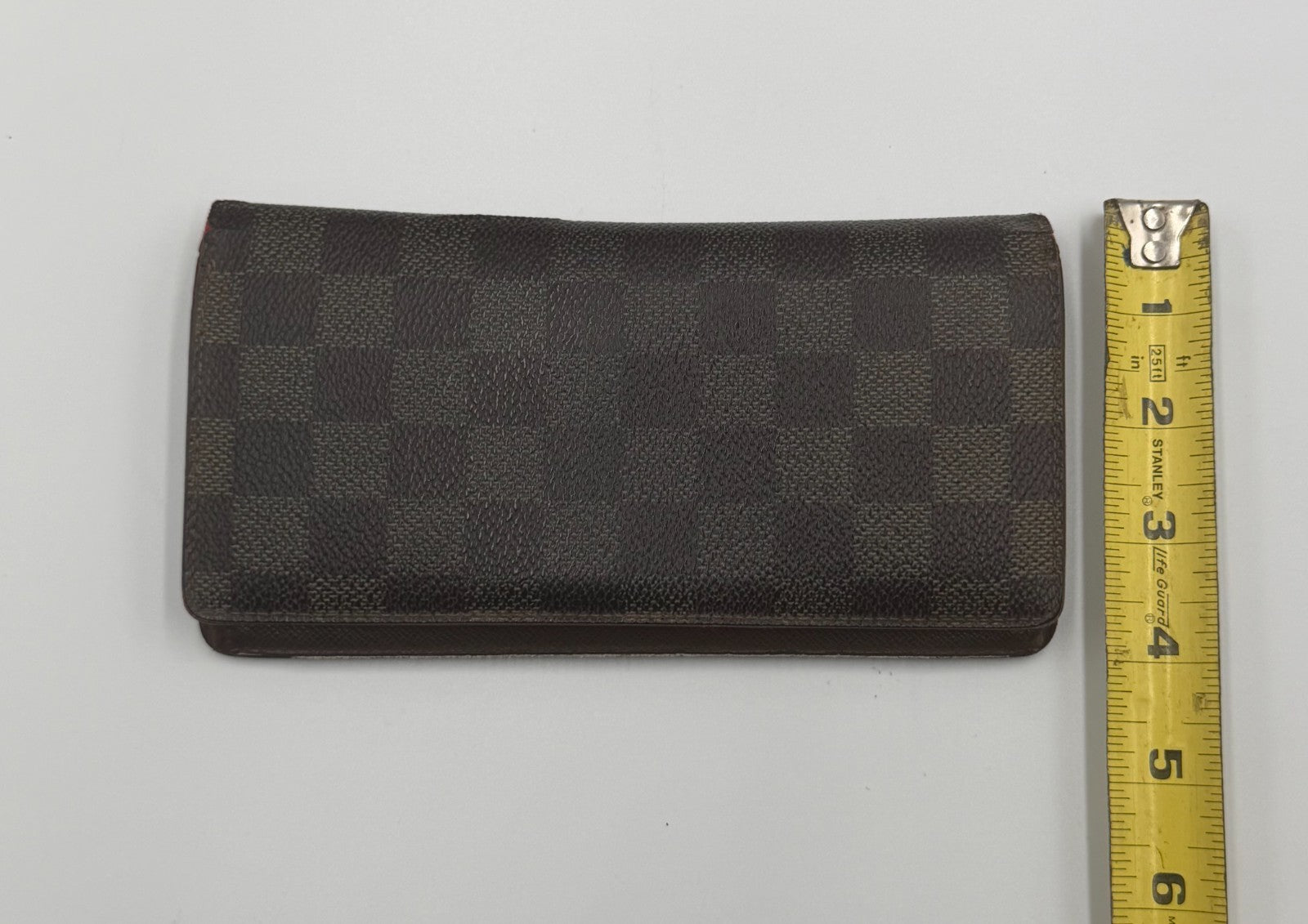 Authentic Louis Vuitton Vintage Brazza Wallet Men's Brown Damier Graphite Zip