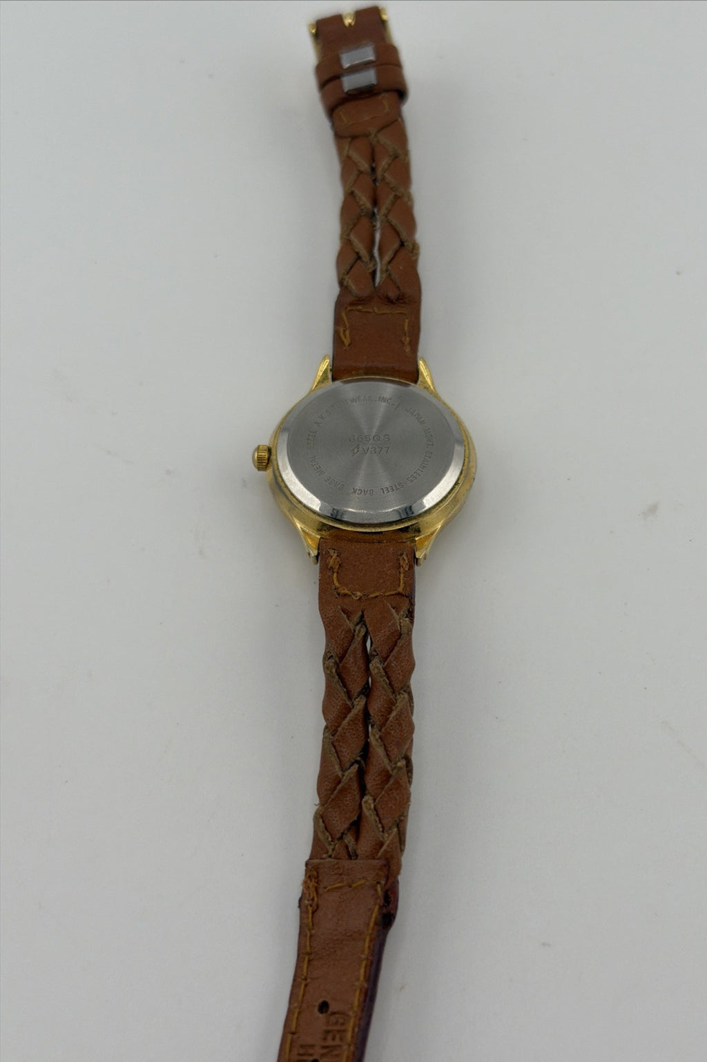 Gitano Womens Gold Tone Quartz Watch 865QS V377 Metal Bezel Base Japan Movt