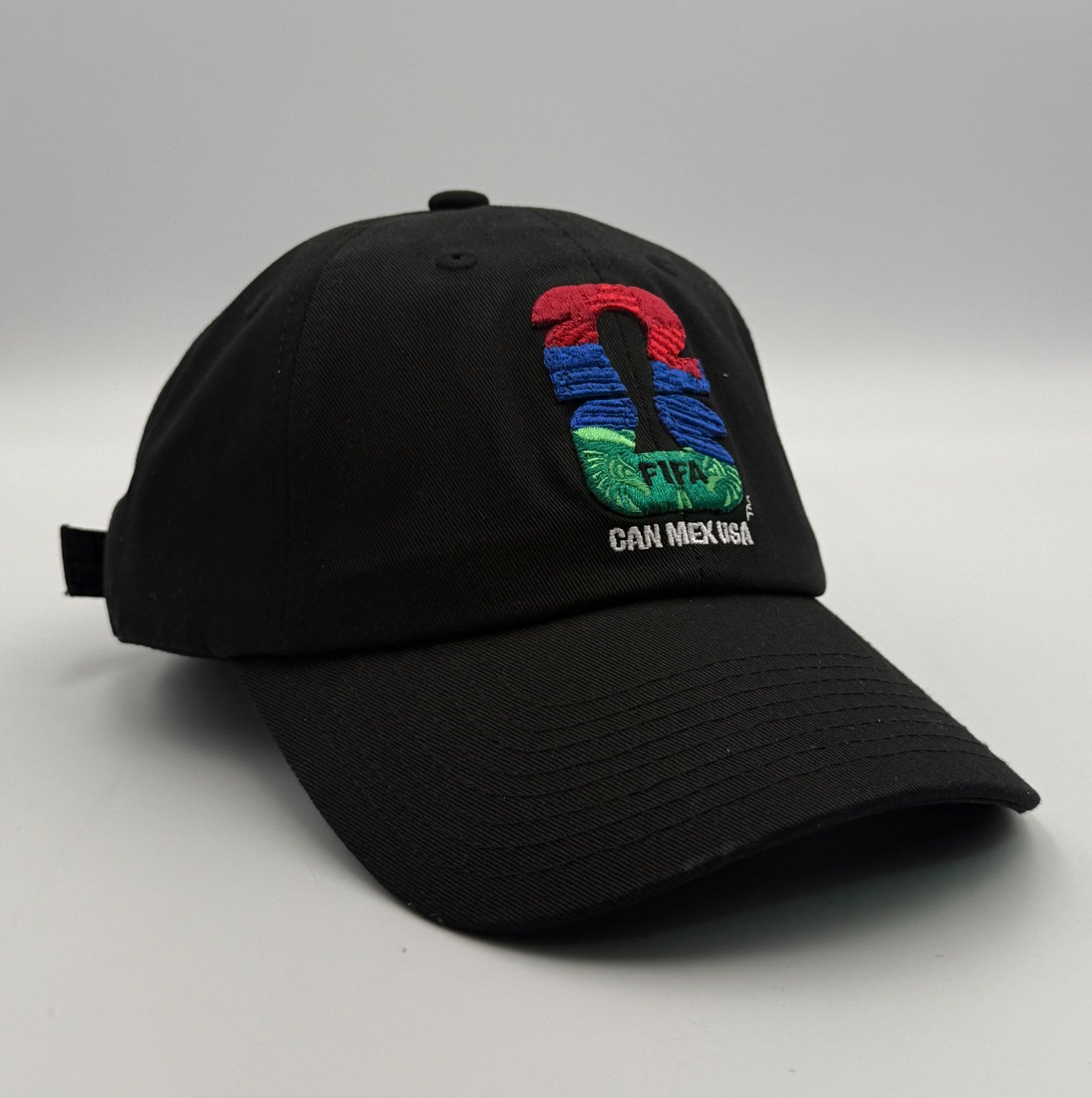 New FIFA World Cup 2026 Continental Emblem Hat Men's Black Sports Snapback Cap