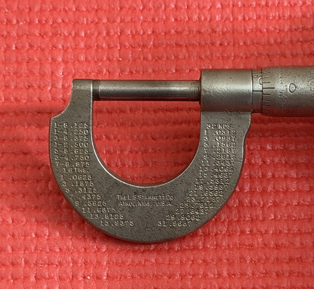 Vintage L.S. Starrett No. 209 CF 0-1” Machinist Micrometer – Athol Mass USA
