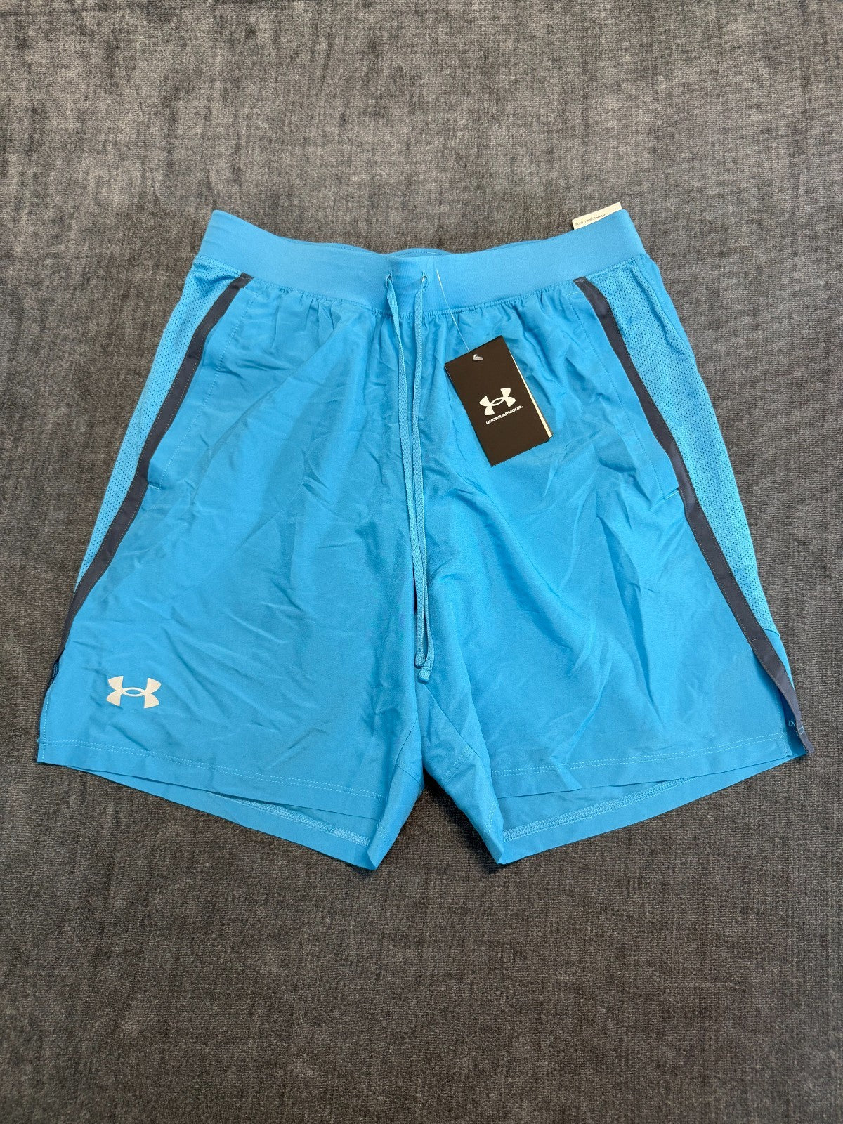 NWT Under Armour Launch Run 7" 2 in 1 Shorts Men's XL Blue Lined Drawstring