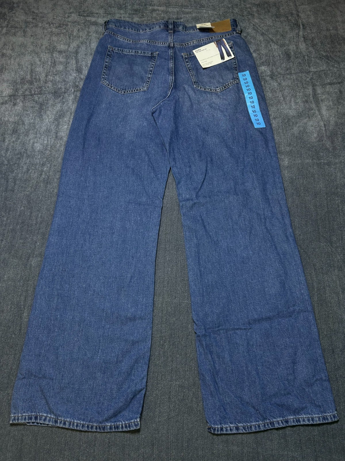 NWT Aeropostale Vintage Inspired Wide Leg Jeans Women's 10 Blue Denim High Rise