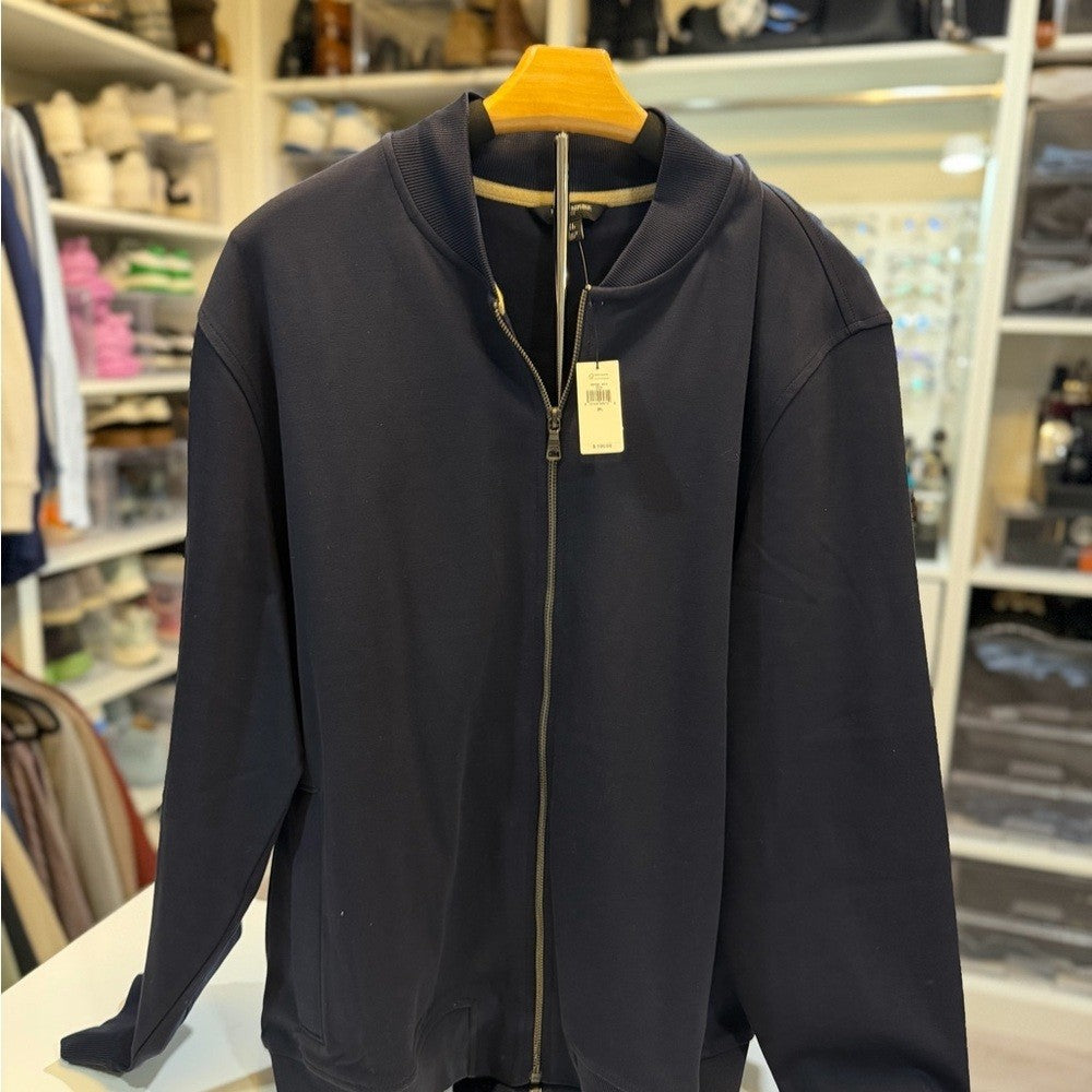 NEW Banana Republic Navy Blue Zip-Up bomber Jacket Size XL