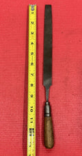 Vintage Kearney & Foot, K&F 13.5" Hand Wood File, W/ Wood Handle Made in USA