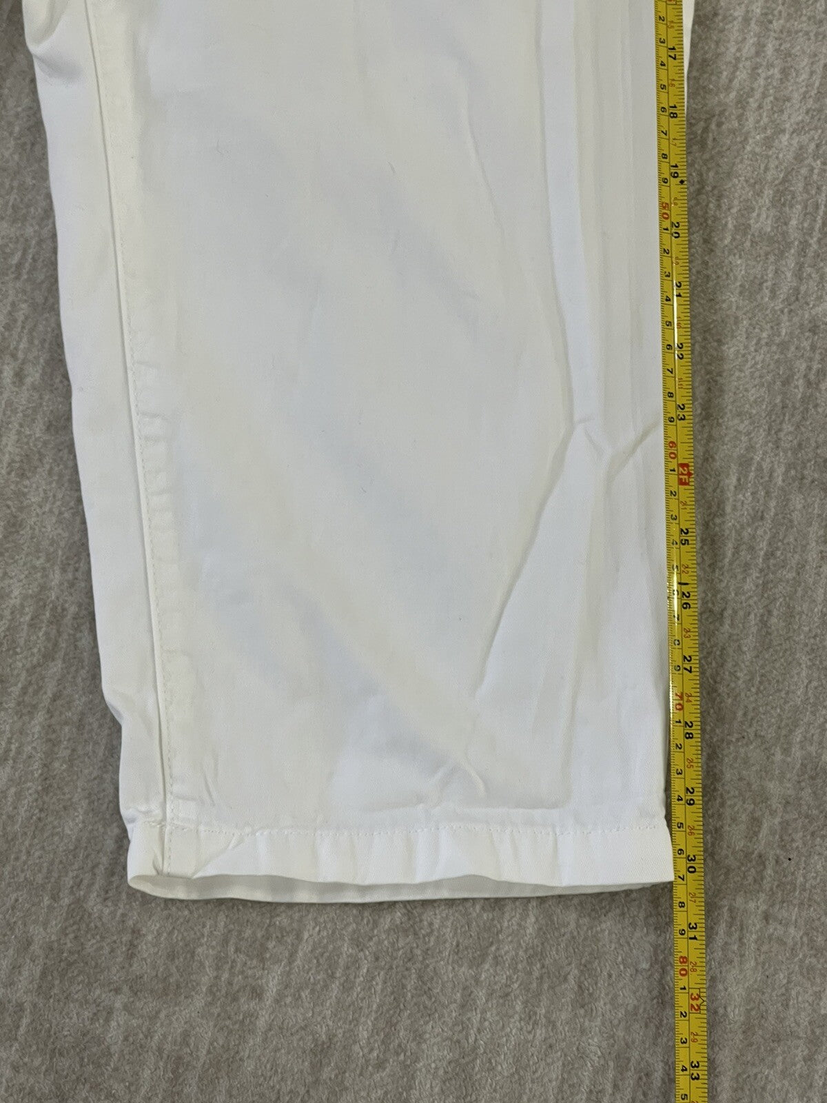 Eddie Bauer Womens Legend Wash Capri Pants Size 14 White Cotton