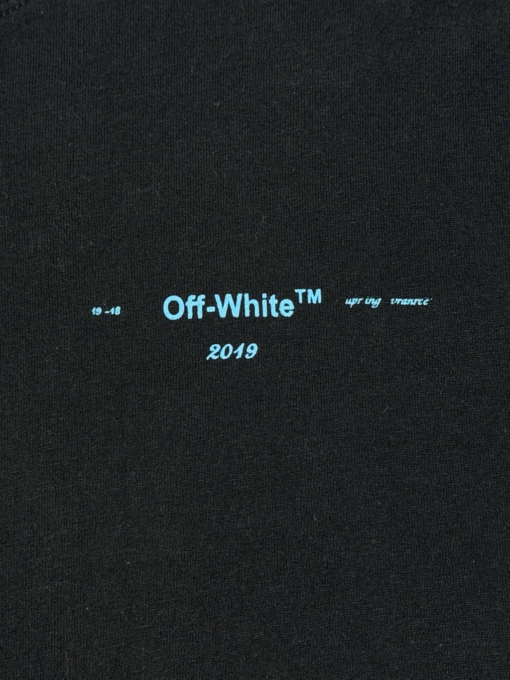 Off-White Men's Black Cotton T-Shirt Relaxed Fit Graphic Back Size Medium NEW