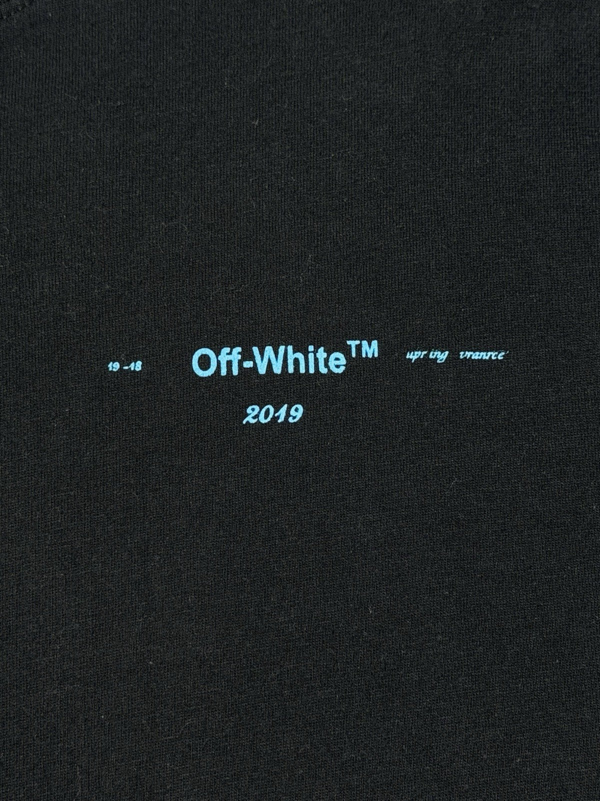 Off-White Men's Black Cotton T-Shirt Relaxed Fit Graphic Back Size Medium NEW