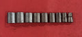 Vintage Craftsman 9pc Set 1/2" Drive 12PT  SAE Shallow Socket Set Made In USA
