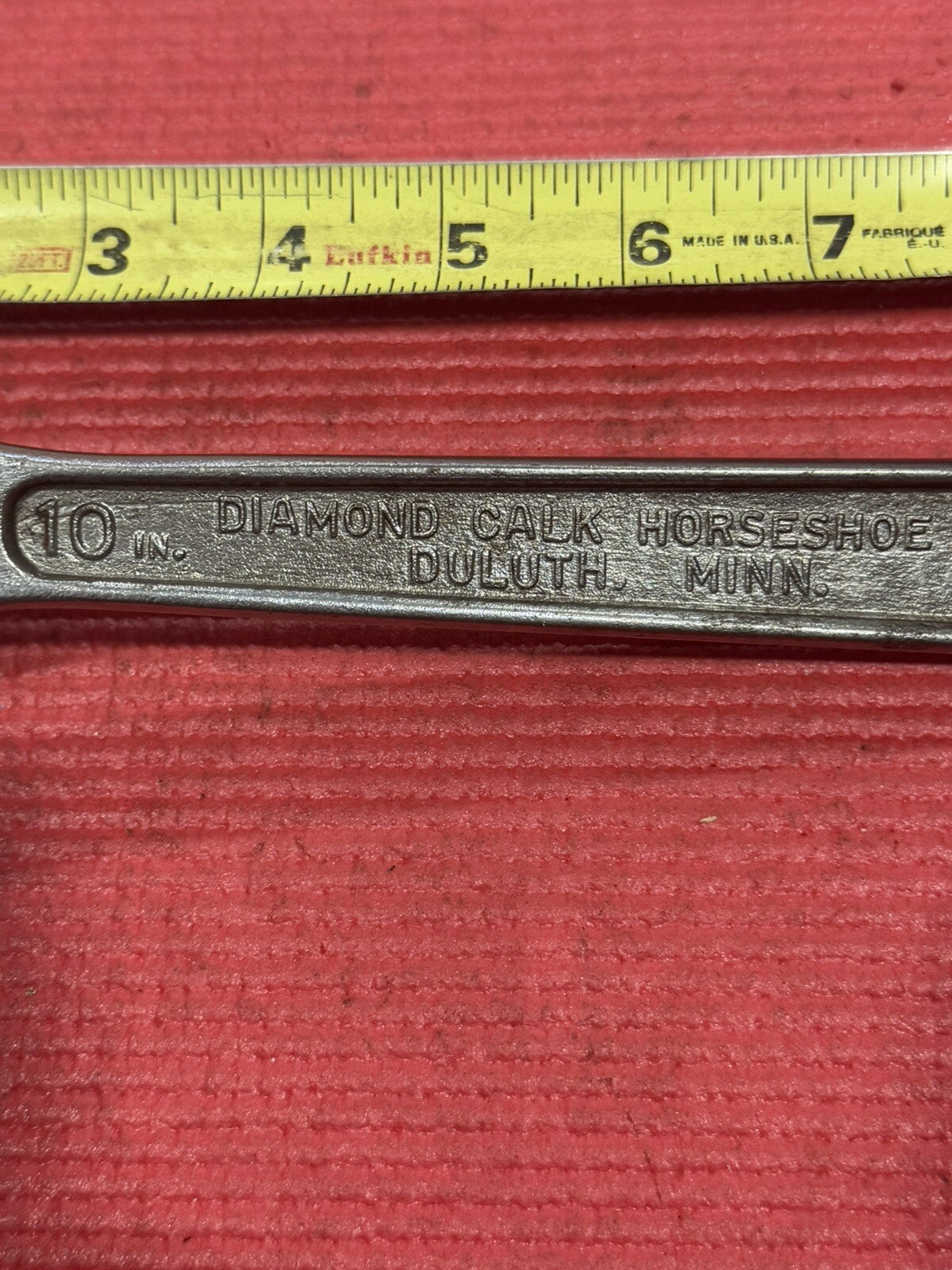 Vintage Diamond Calk Horseshoe Co. Duluth 10” Adjustable Wrench Díamalloy USA