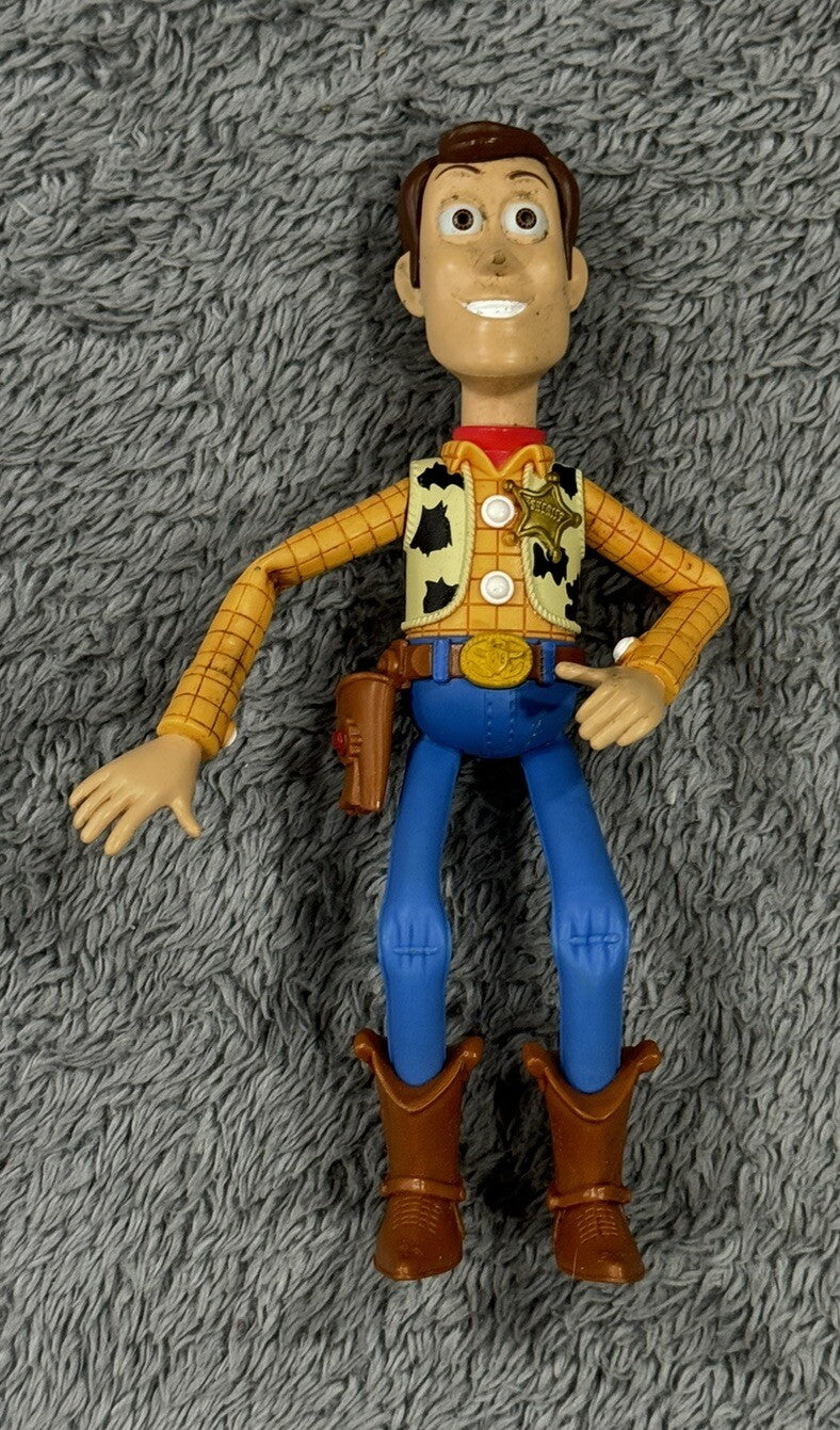Vintage Toy Story Woody Plastic Toy Figure 1996 Mattel 7" No Hat Disney Pixar