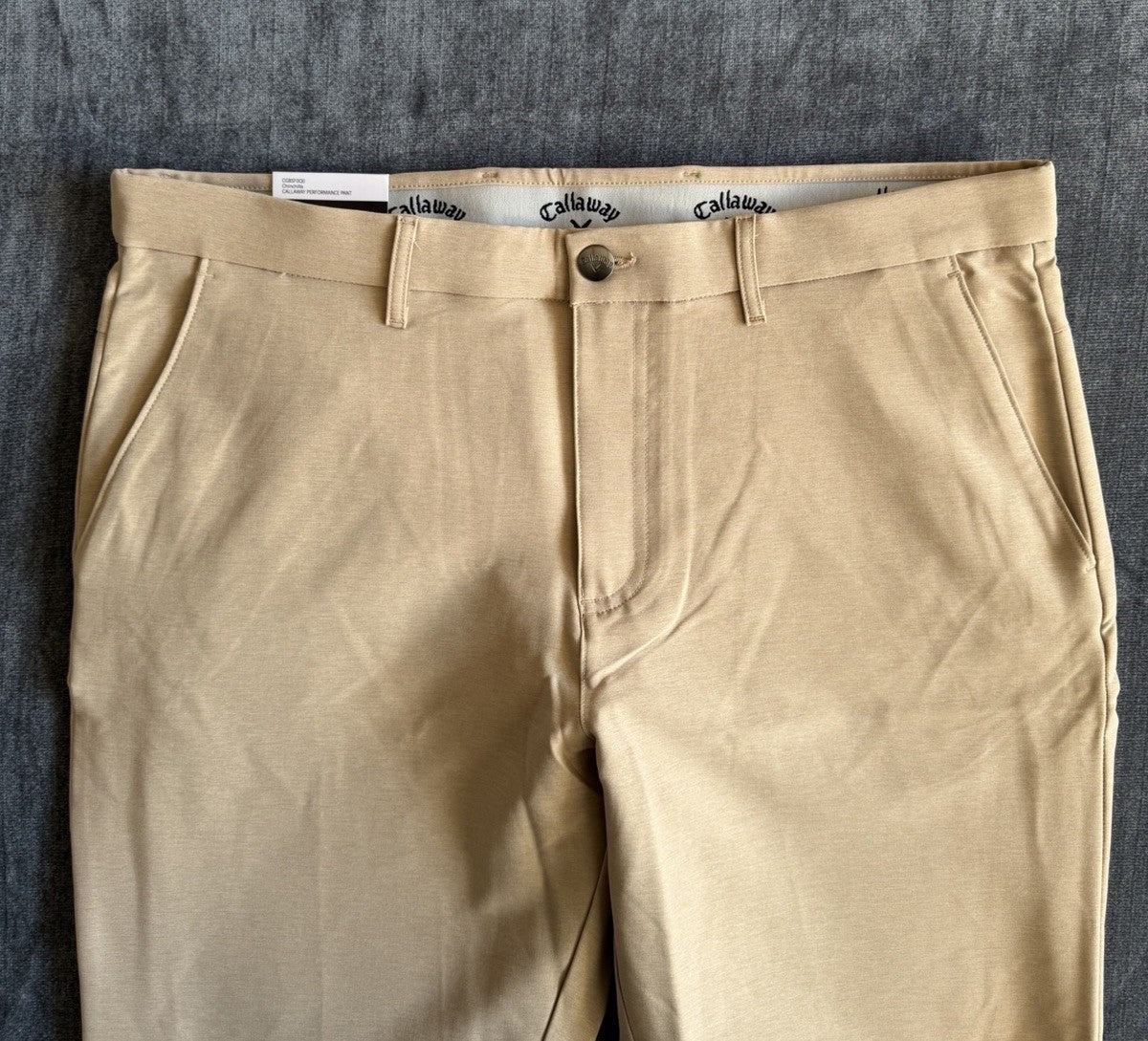 Callaway Opti-Dri Stretch Golf Pants Chinchilla Beige Mens 36x30 Performance NWT
