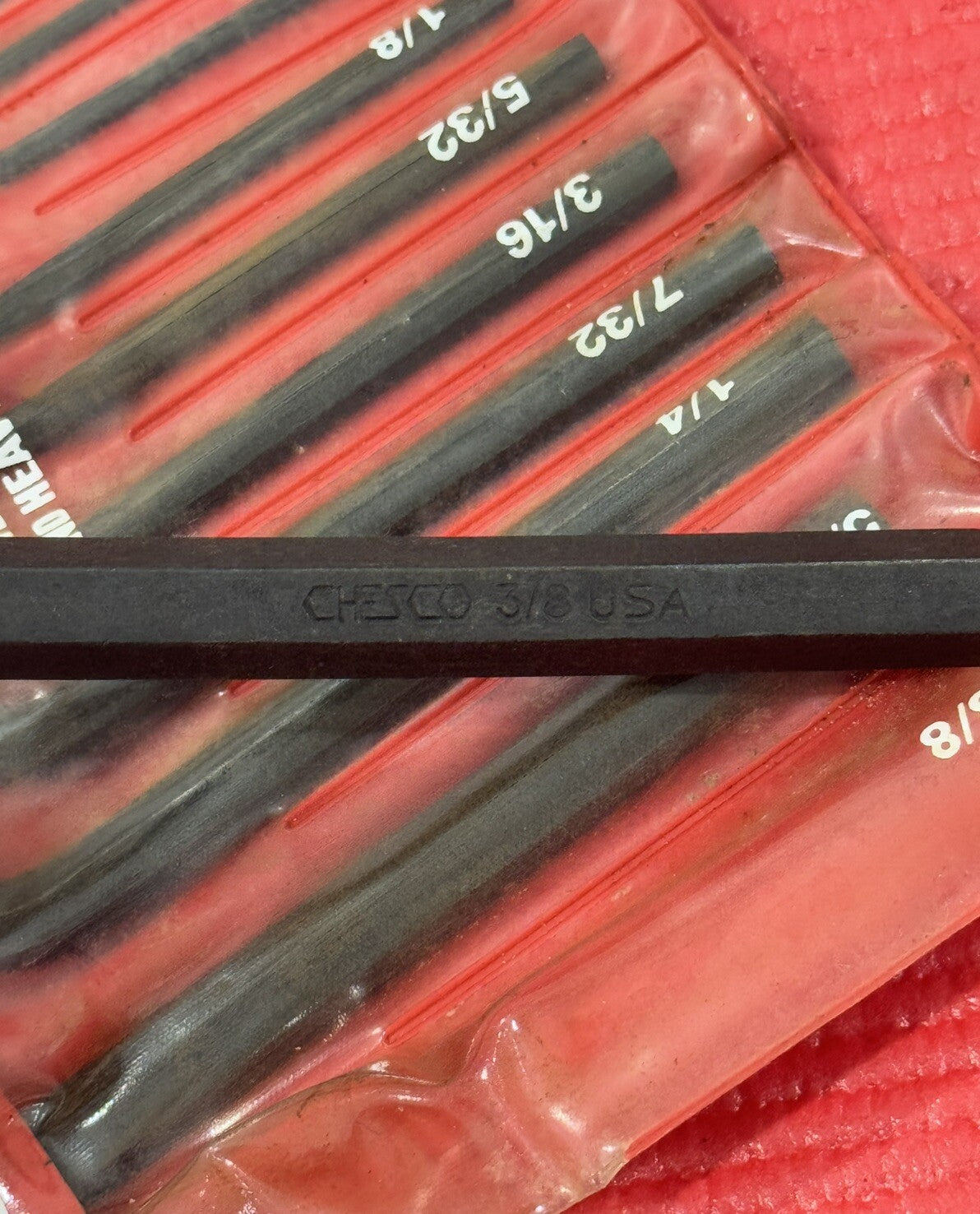Chesco 88037 SAE 11 Pc Set Hex Key Set Short Series Made In USA