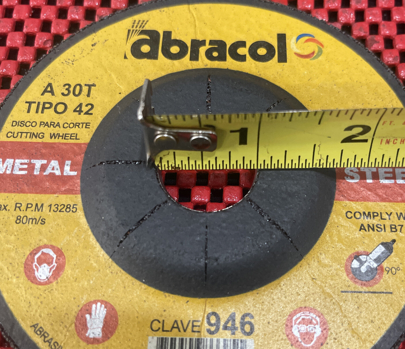 Abracol 7 Pc Lot 4-1/2” X 1/8” X 7/8” Metal & Steel Cutting and Grinding Disc N4
