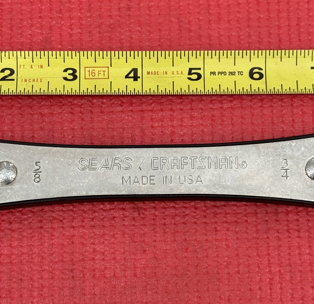 Craftsman 43684 5/8'' X 3/4''  Box End 12 Point Ratcheting Wrench USA Vintage
