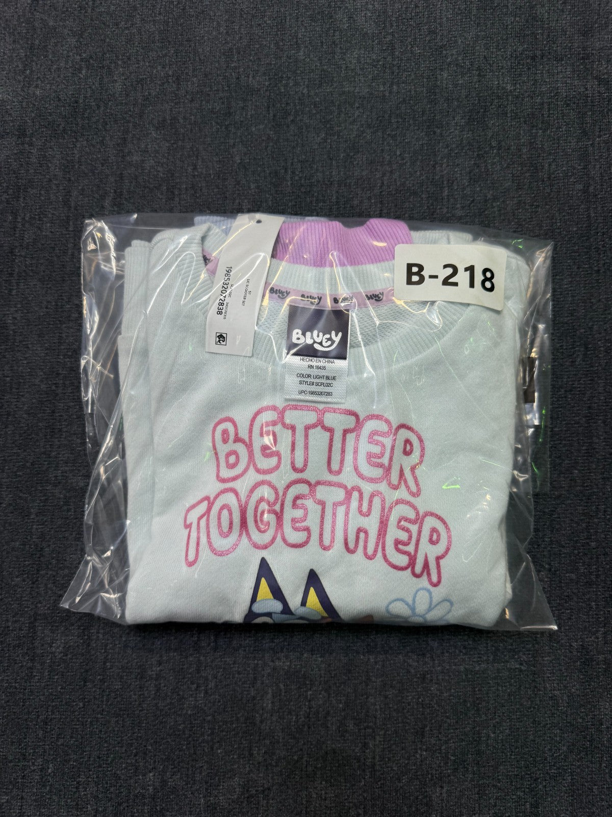 NWT Disney Bluey Better Together Sweatshirt Girls 5T Multicolor Crew Long Sleeve