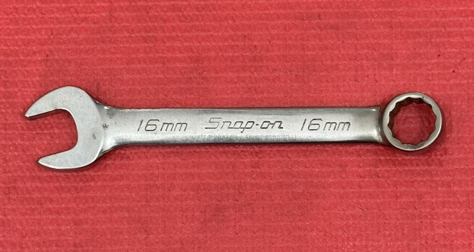 Snap-on Tools OEXM16B 16mm Metric 12 Point  Short Combination Wrench Made In USA