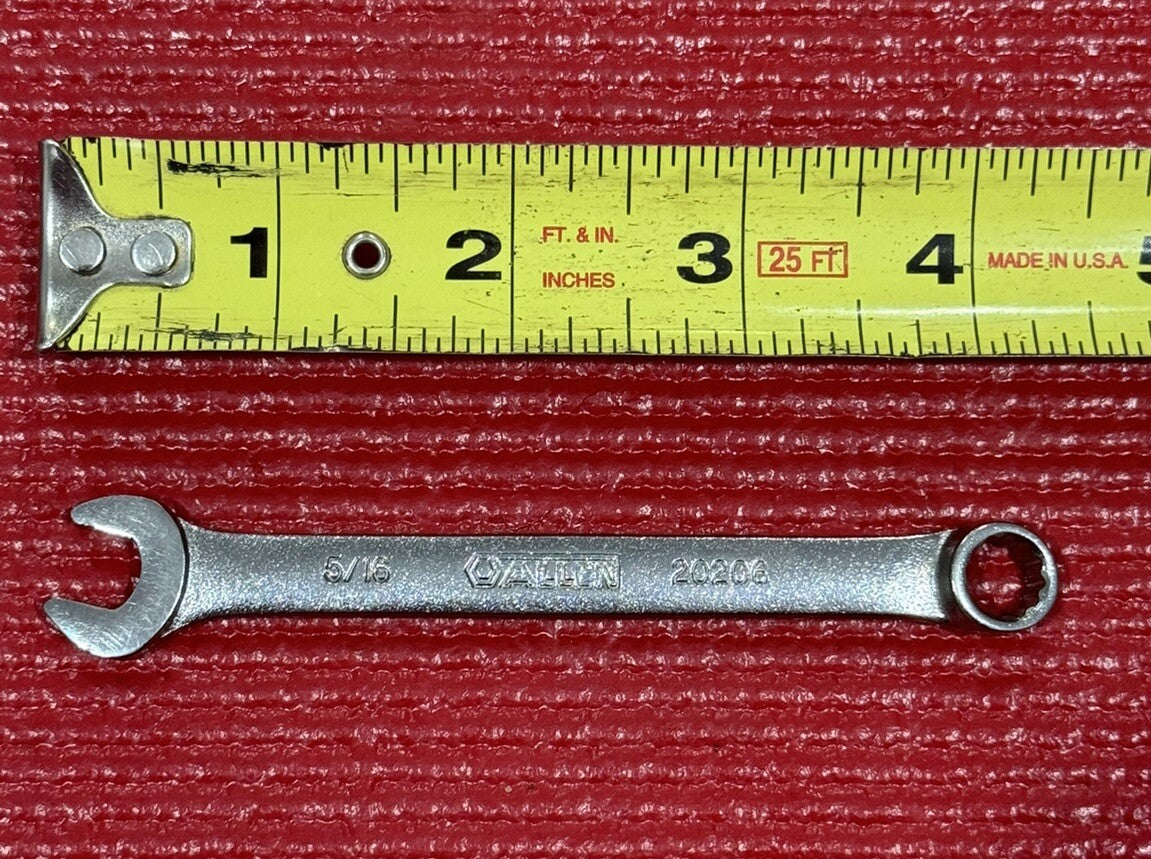 Vintage Allen Tools 20206, SAE 5/16" Combination Wrench 12PT Made in USA