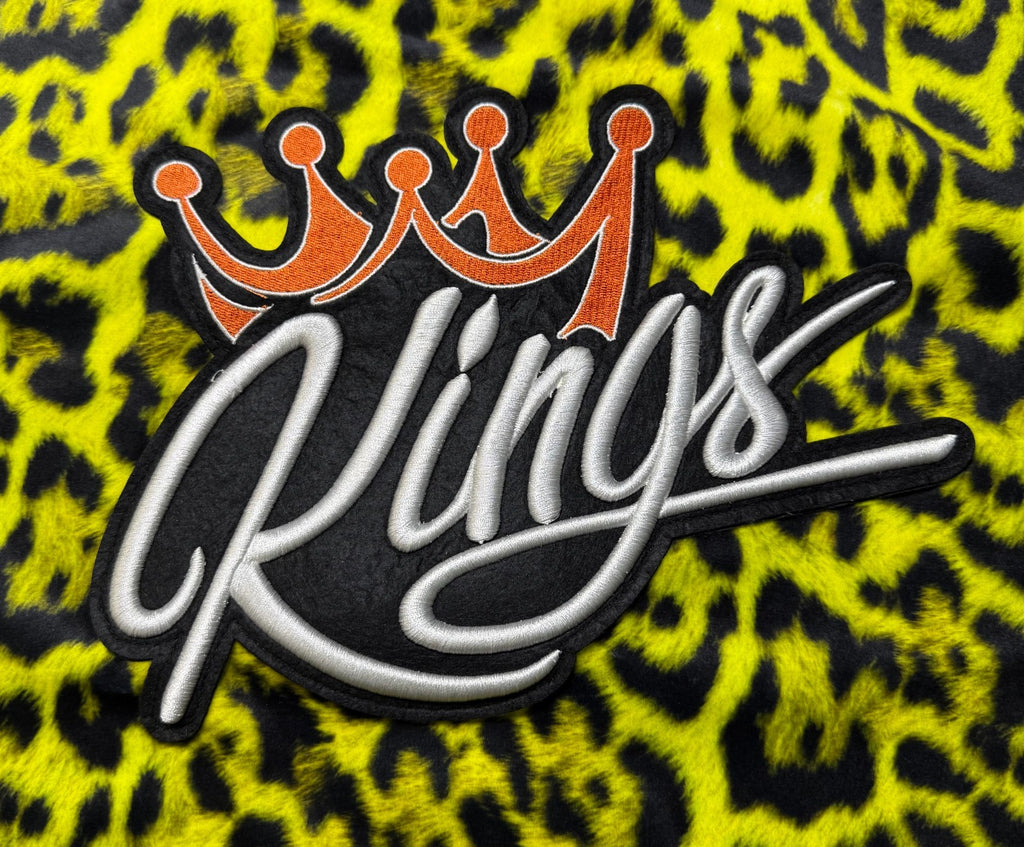 NWT Switch Remarkable Kings Leopard Print Crew Neck Sweatshirt Men's XL Yellow