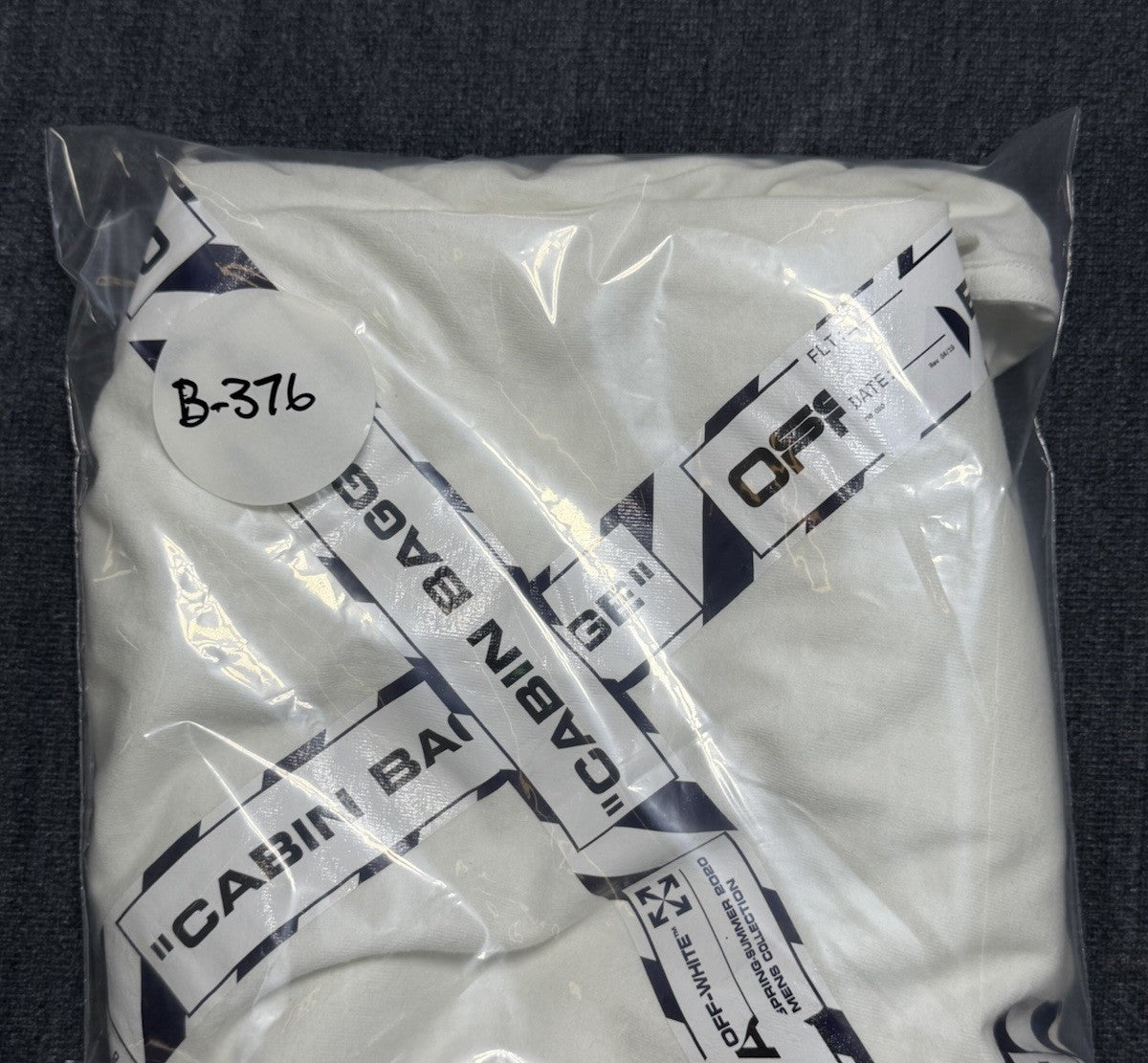 Off-White White Printed Cotton Crew Neck Oversized Size Large T-Shirt NEW