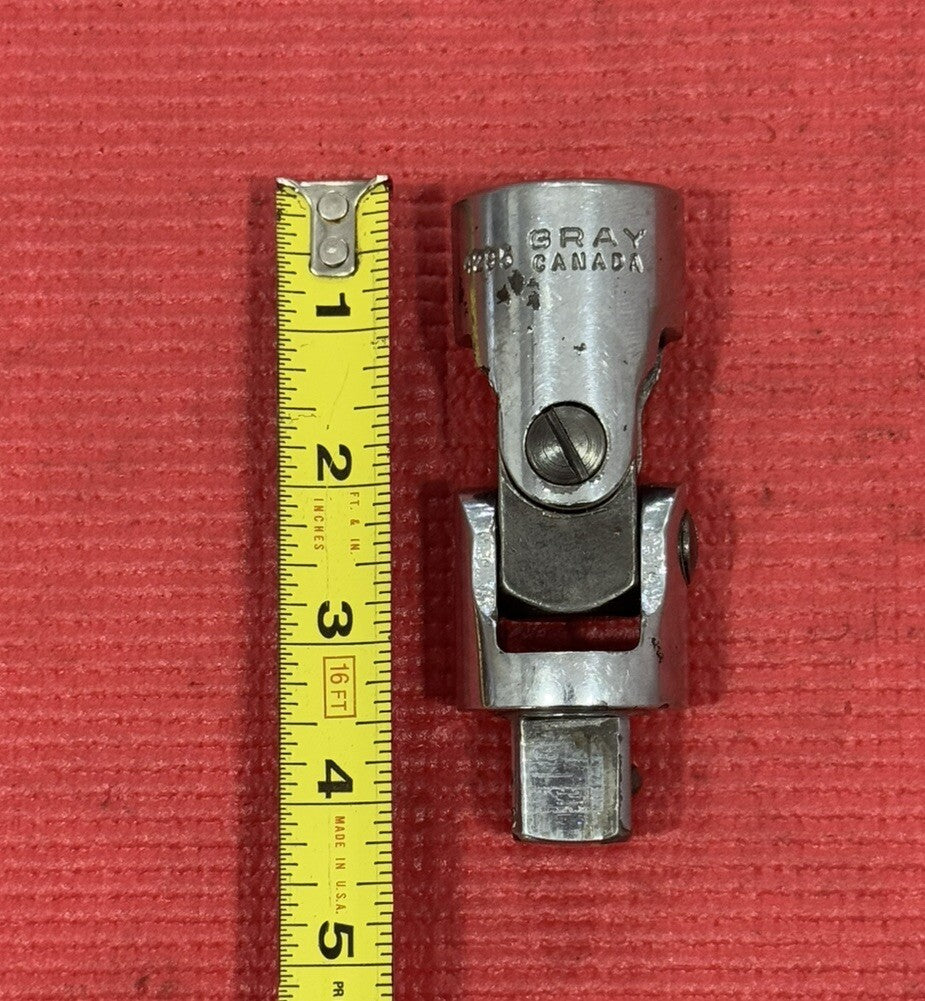 Gray Canada 4295 3/4" Drive Universal Joint Swivel Socket Adapter Chrome Rare