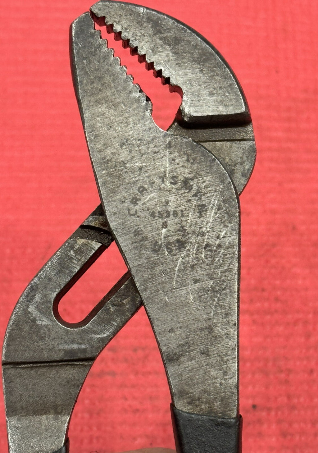 Vintage Craftsman 45381 Tongue & Grove 9 1/2" Arc Joint Pliers Black Handle USA