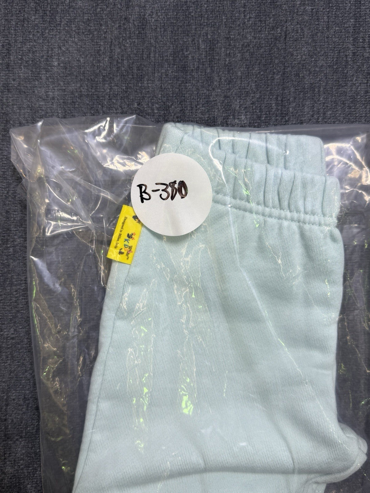 OFF WHITE Boys Casual Knit Shorts Color Light Blue Size 9-12 Months