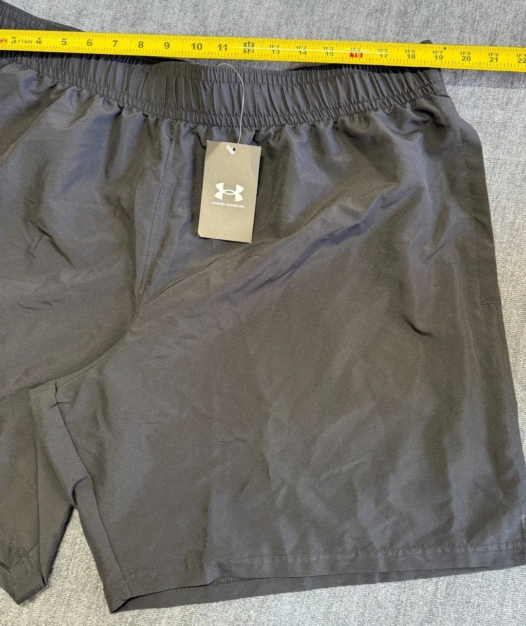 NWT Under Armour UA Tech Woven Wordmark Shorts Men 2XL Black Stretch Lightweight
