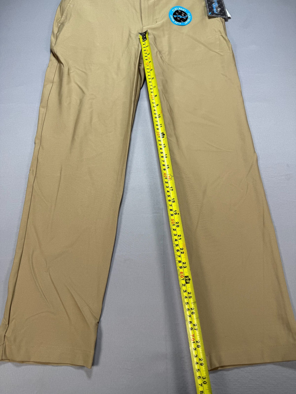 NWT Birdie Bound Golf Pants Men's 32X30 Beige Flat Front Lightweight Performance
