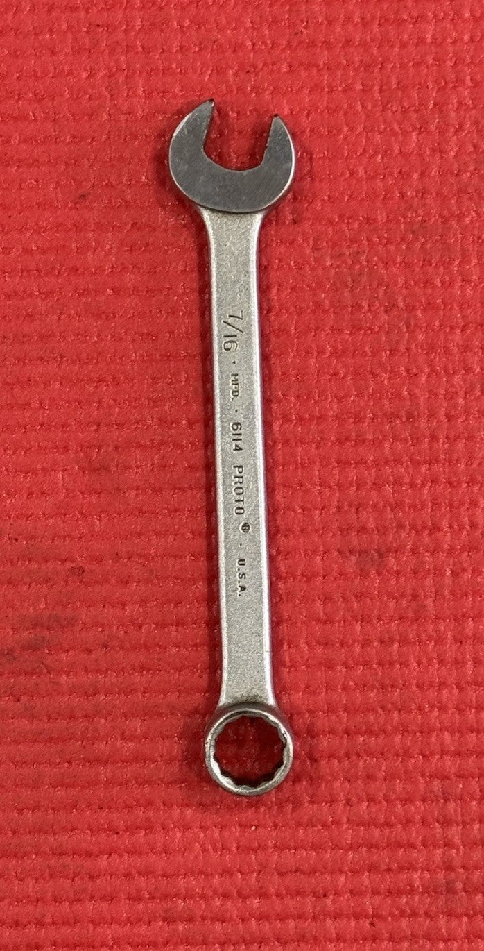 Proto Tools 6114 , 7/16" 12 Point Combination Wrench Made In USA