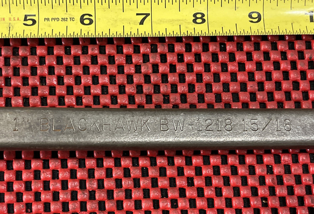 BLACKHAWK TOOLS BW-1218 BOX WRENCH OFFSET  1" X  15/16" ALLOY STEEL USA M9