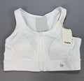 NWT Yvette Sports Bras Women's Large White Racerback Strap High Support Impact