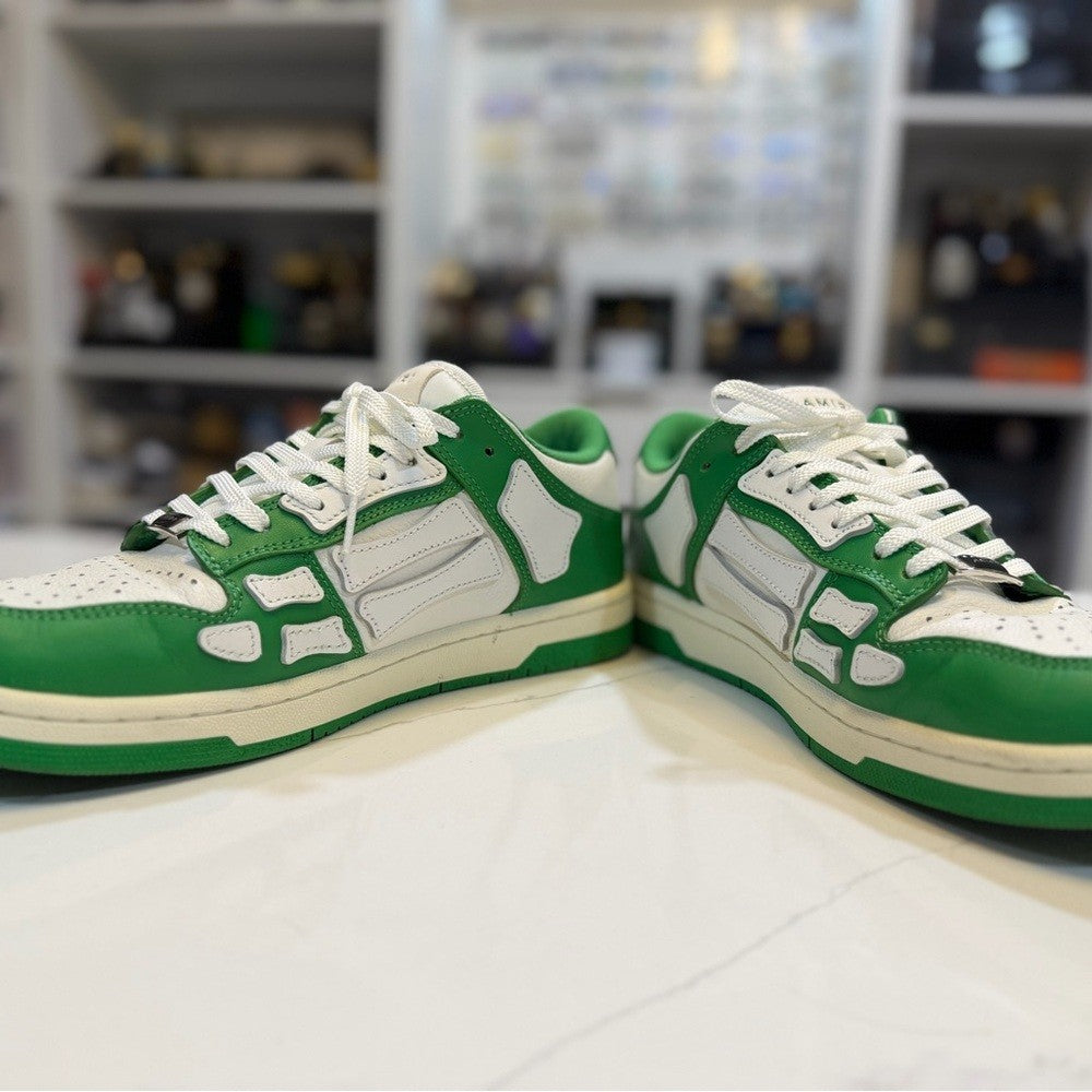 AMIRI skeleton low Green and White Sneakers 10