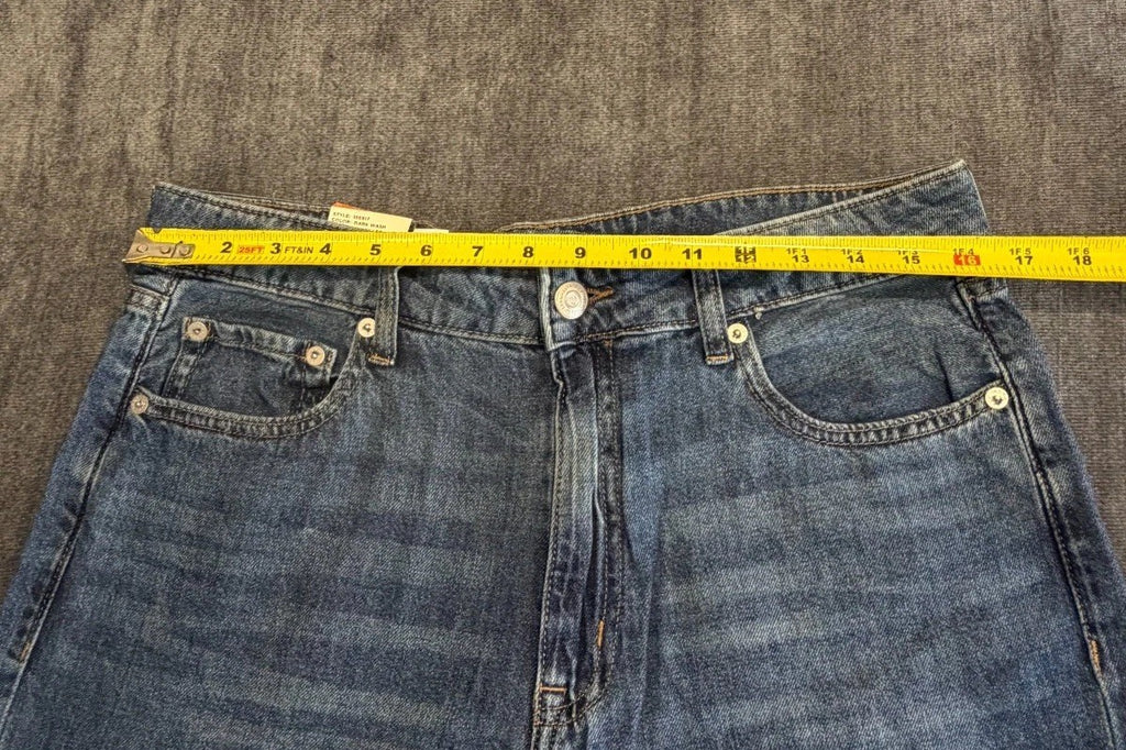 NWT Aeropostale Wide Leg Jeans Women's 12 Blue Denim High Rise Casual 100%Cotton